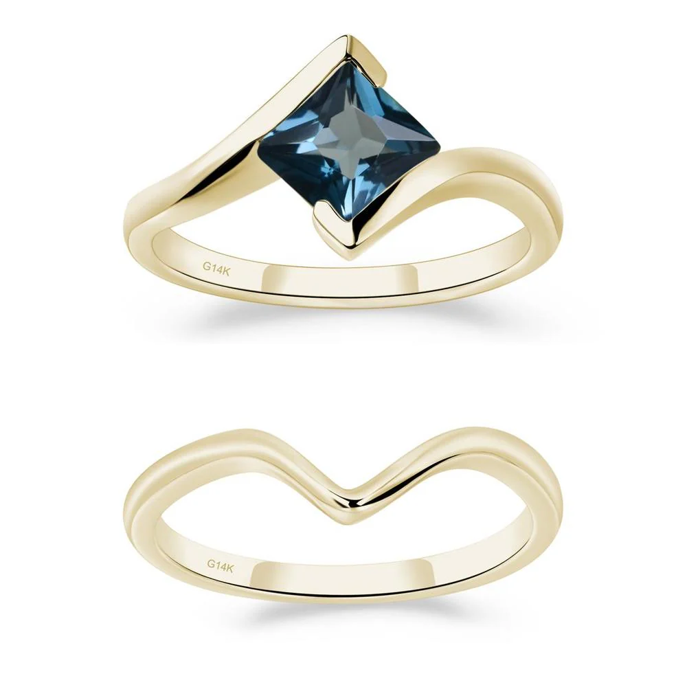 London Blue Topaz Tension Setting Ring - Image 15