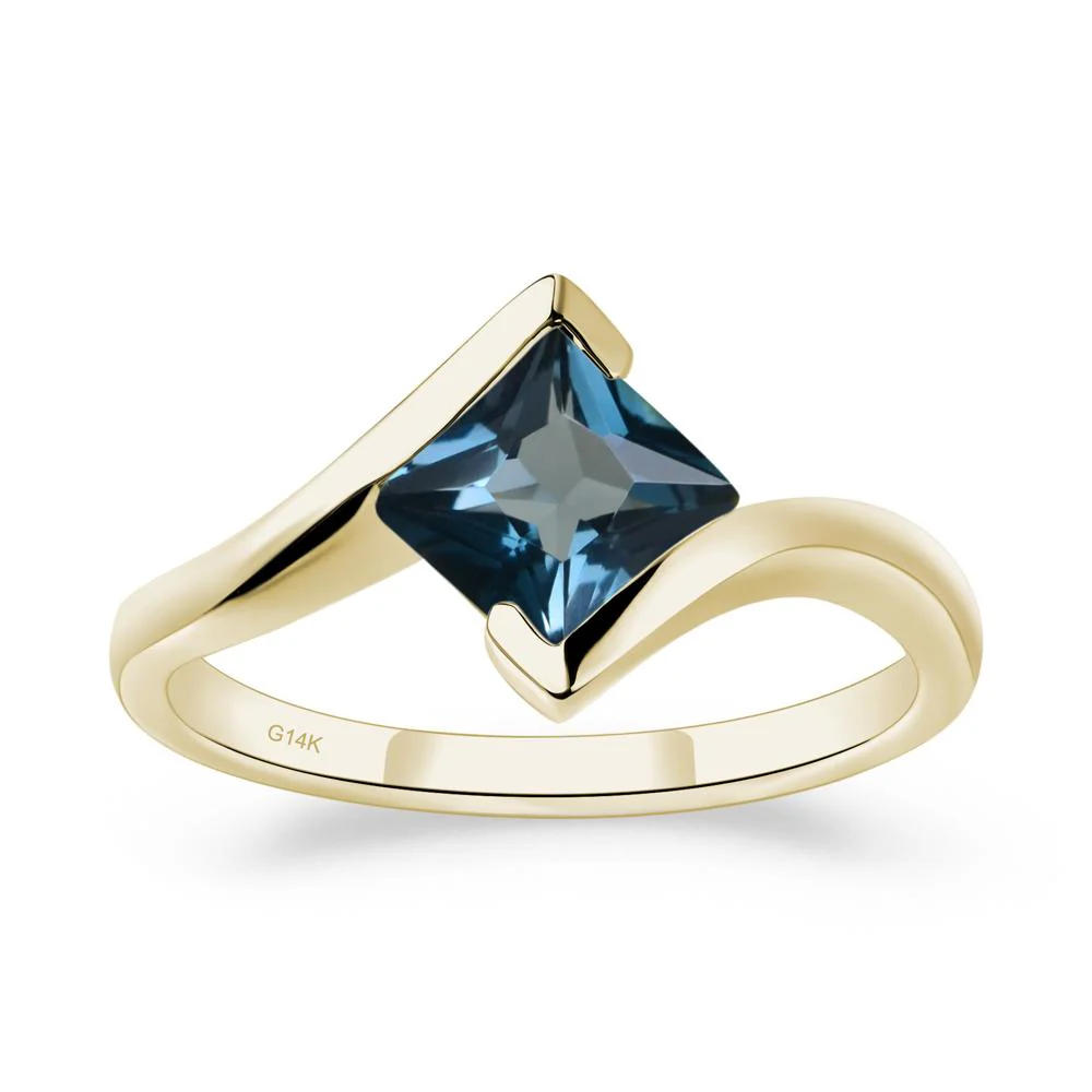 London Blue Topaz Tension Setting Ring - Image 4