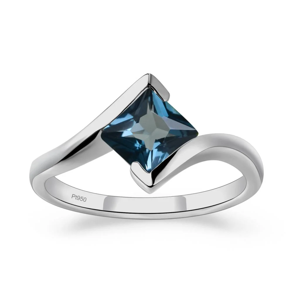 London Blue Topaz Tension Setting Ring - Image 9