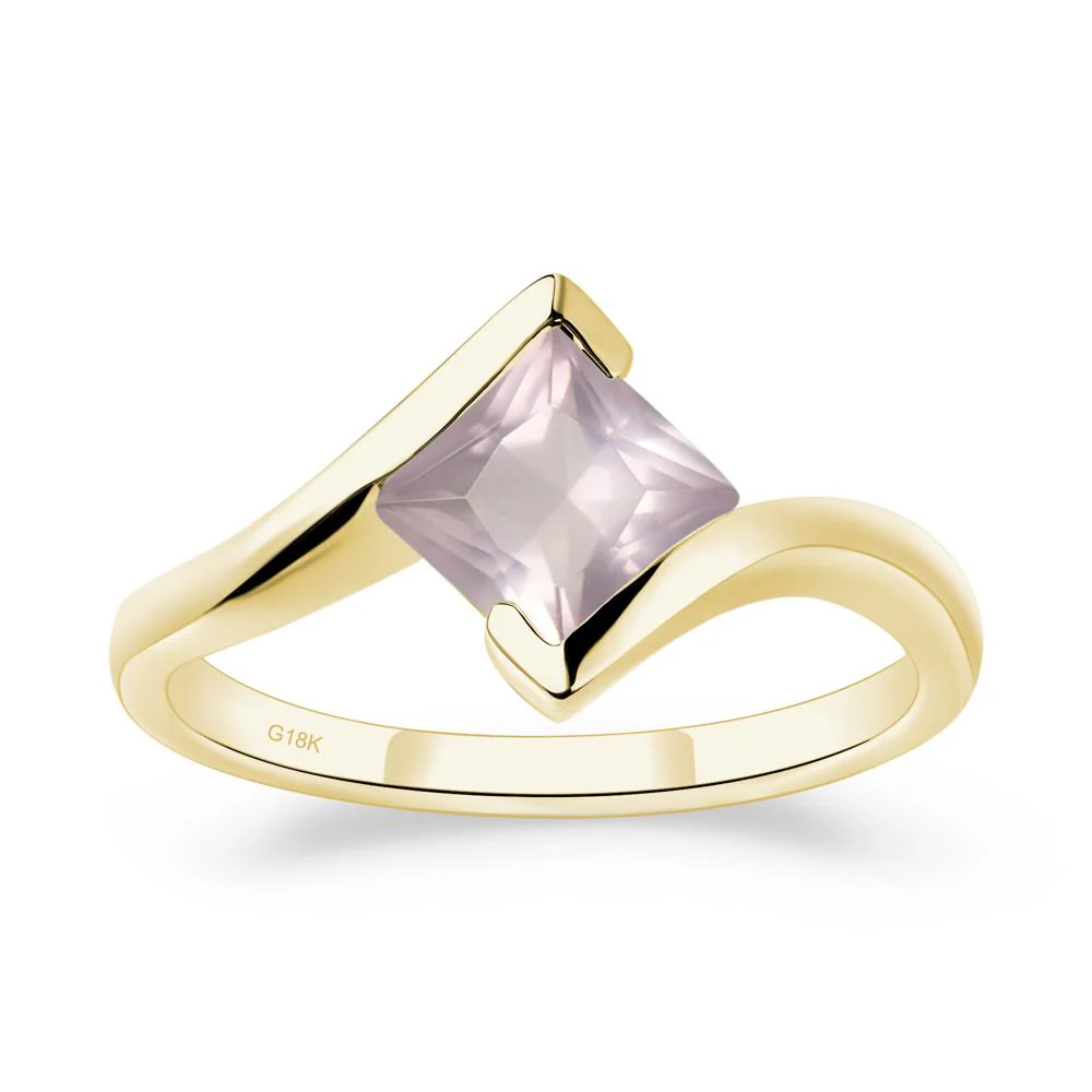 Rose Quartz Tension Setting Ring - Image 7