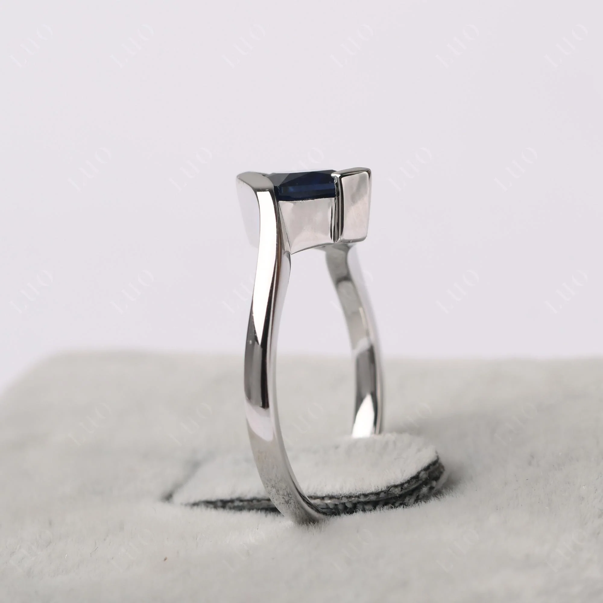 Princess Cut Sapphire Bypass Ring - Image 32