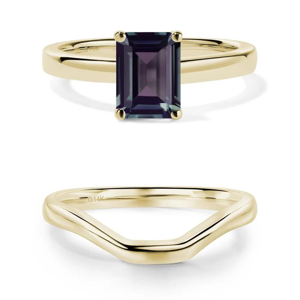 Emerald Cut Alexandrite Solitaire Ring - Image 25