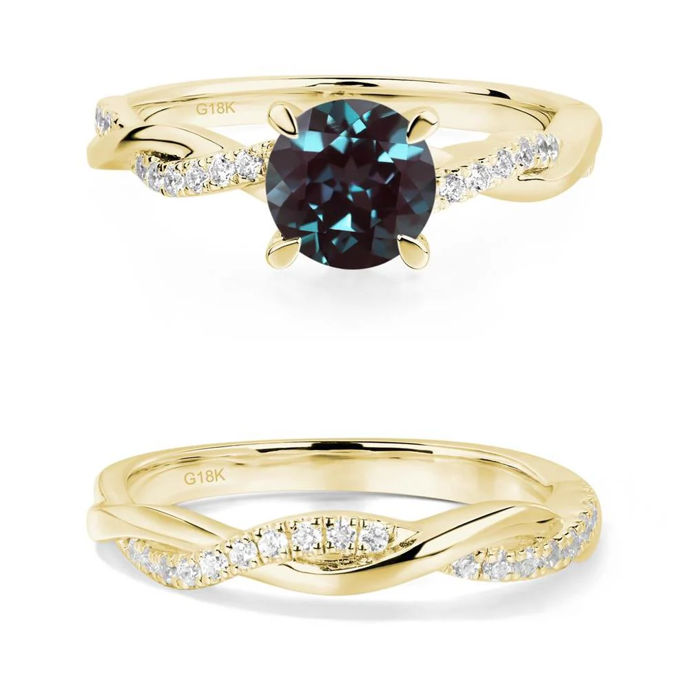 Alexandrite Twisted Engagement Ring - Image 21