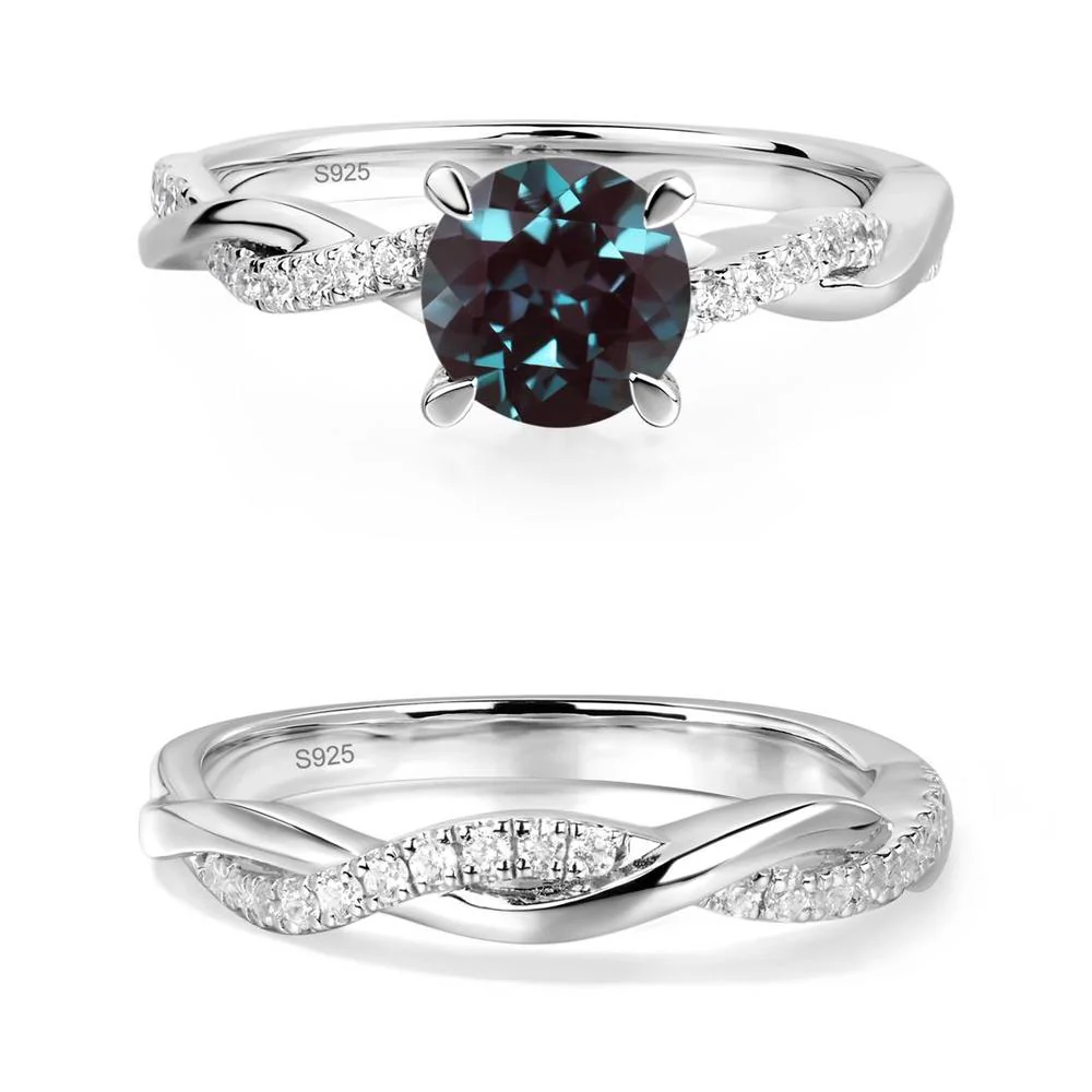 Alexandrite Twisted Engagement Ring - Image 27