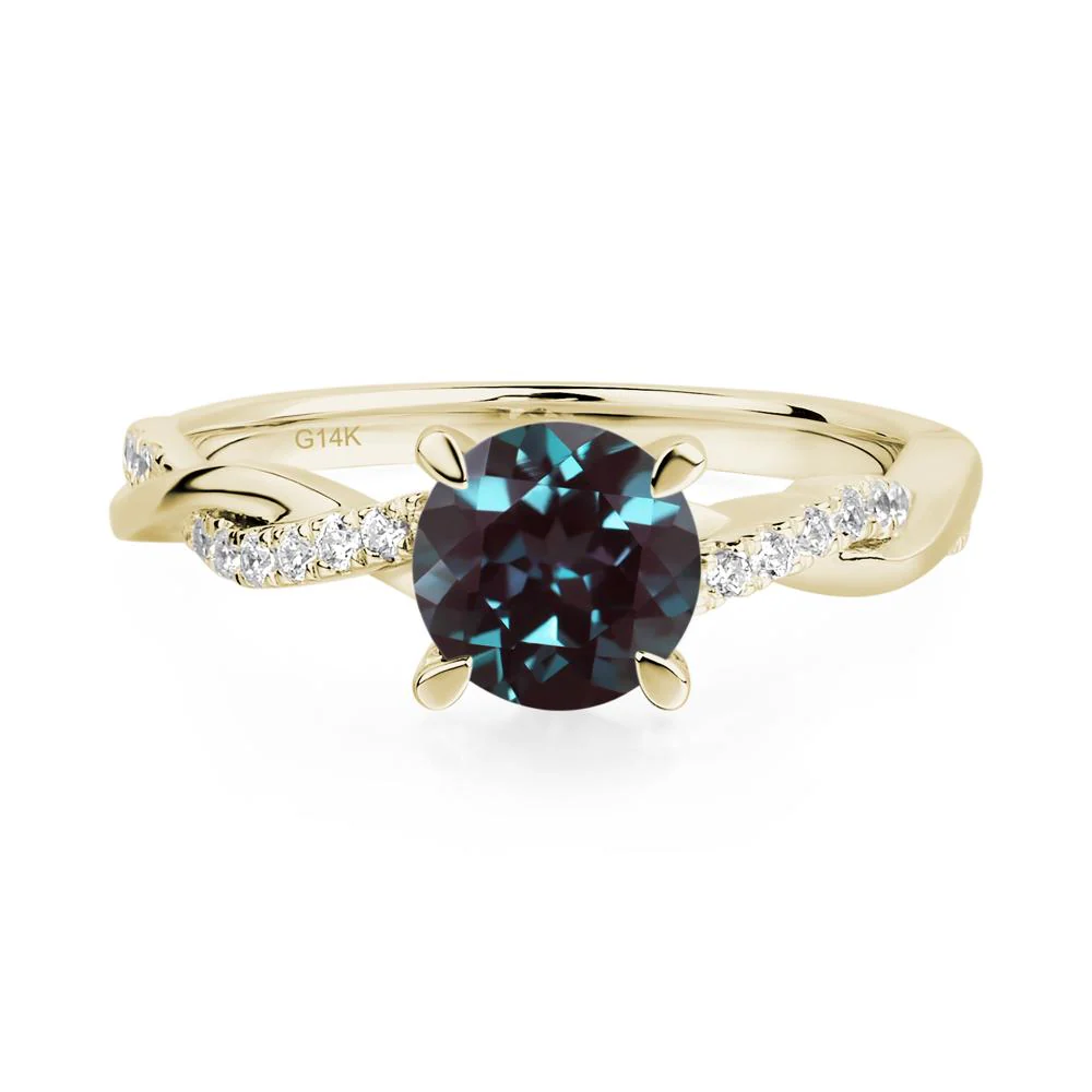 Alexandrite Twisted Engagement Ring - Image 3