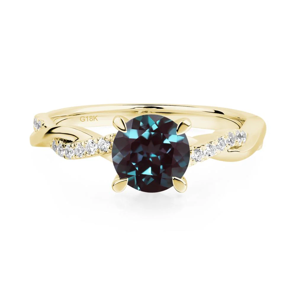 Alexandrite Twisted Engagement Ring - Image 6