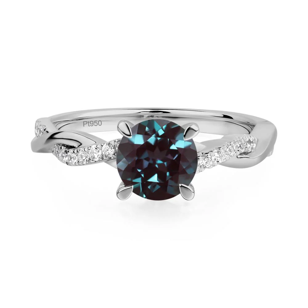Alexandrite Twisted Engagement Ring - Image 8