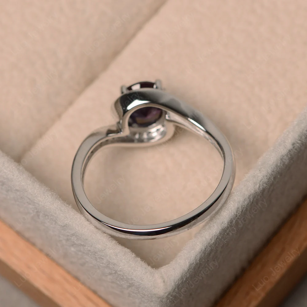Alexandrite Swirl Engagement Ring - Image 3