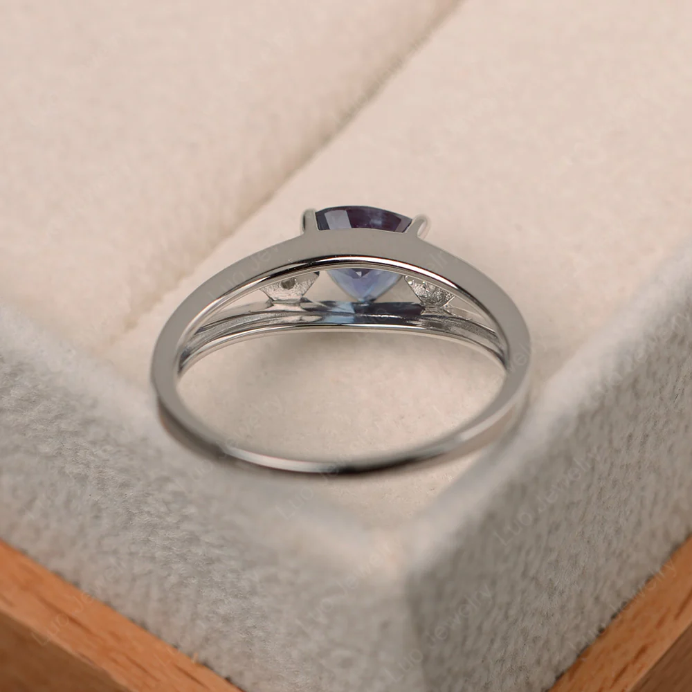 Trillion Cut Alexandrite Engagement Ring - Image 3
