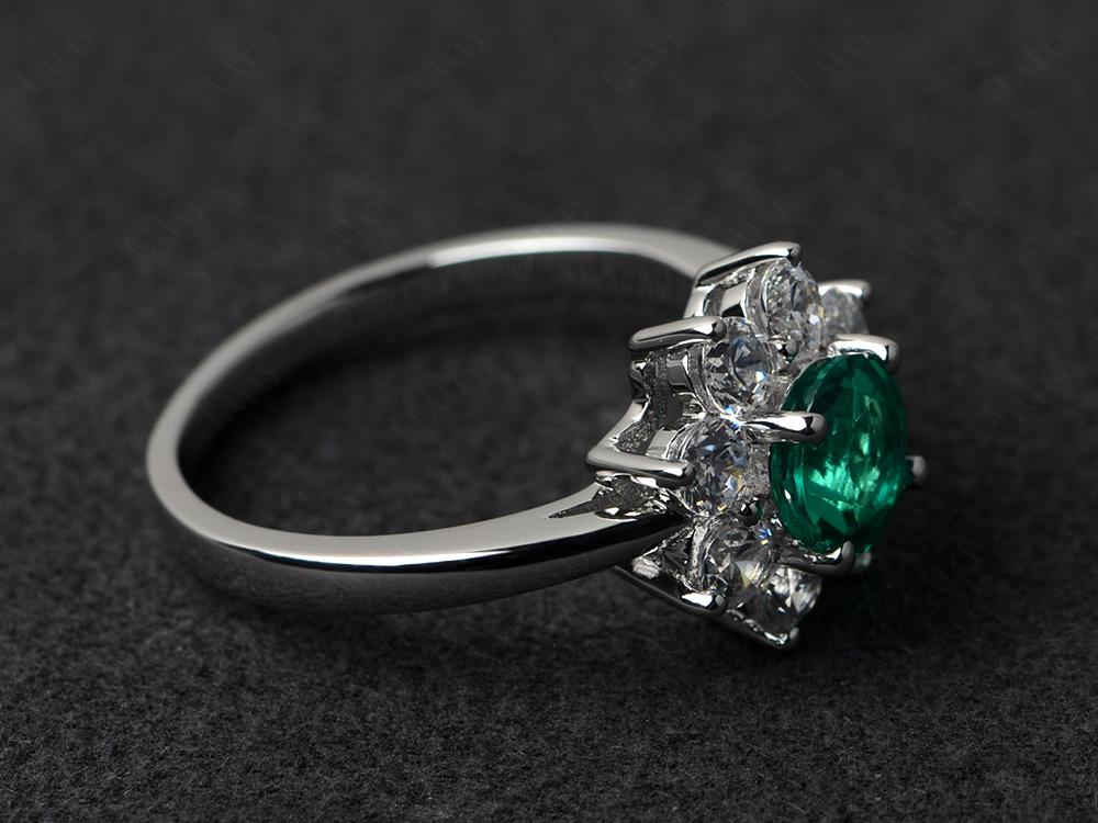 Emerald Sunburst Engagement Ring - Image 30