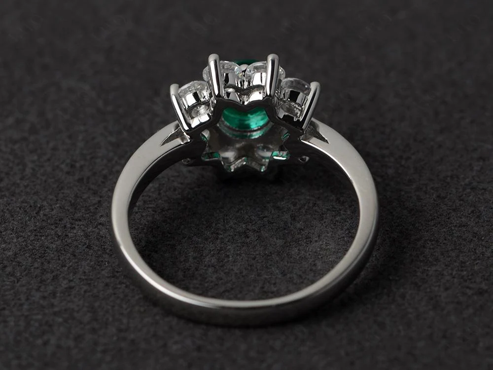 Emerald Sunburst Engagement Ring - Image 31