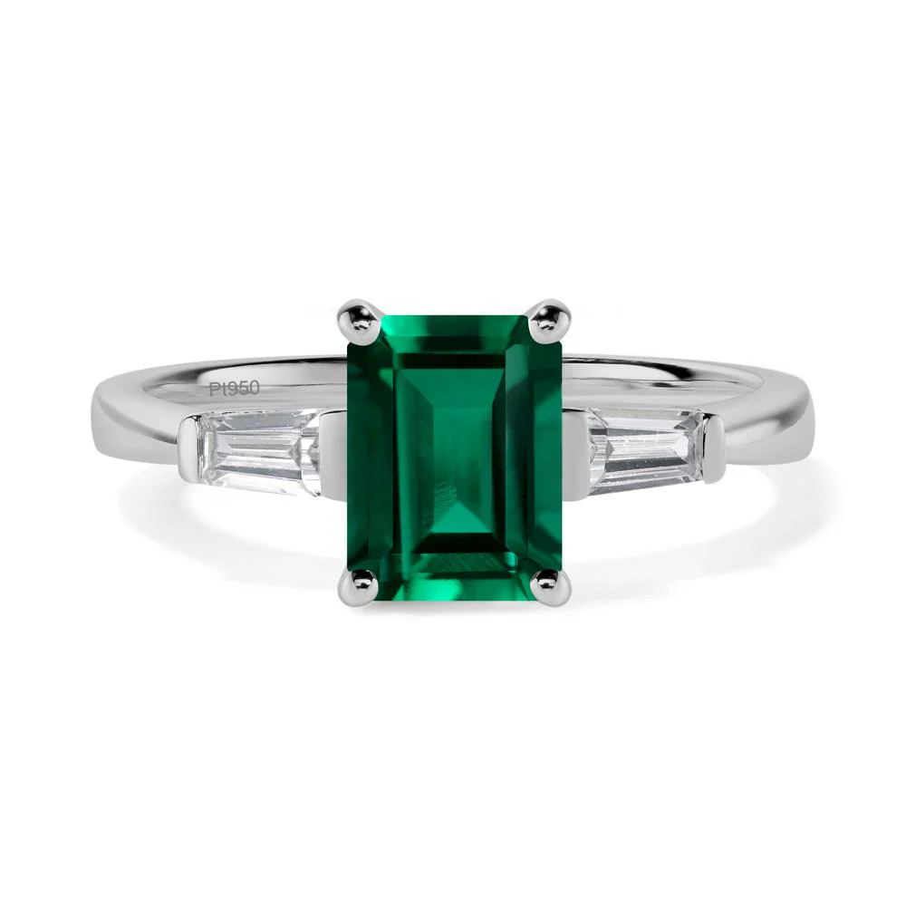 Emerald Emerald Cut Baguette Ring - Image 9