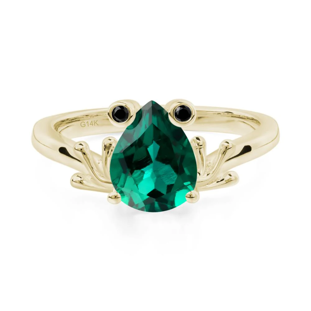 Emerald Frog Engagement Ring - Image 6