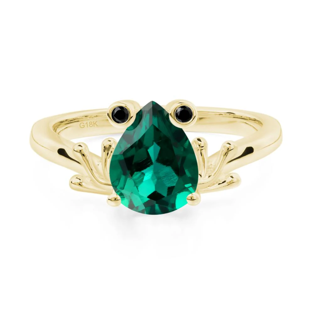 Emerald Frog Engagement Ring - Image 7