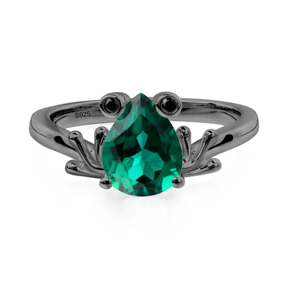 Emerald Frog Engagement Ring - Image 9