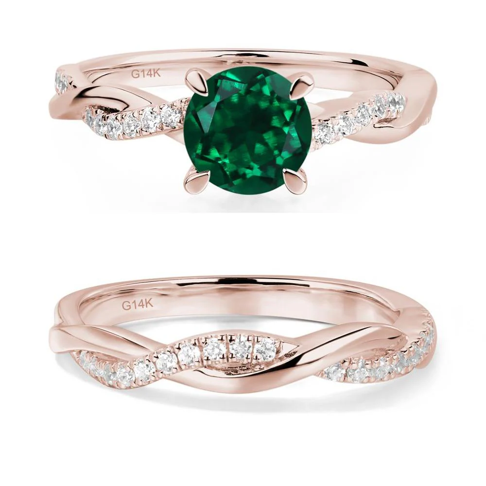 Emerald Twist Engagement Ring - Image 11