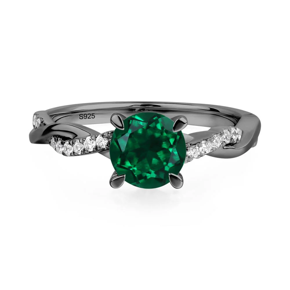 Emerald Twist Engagement Ring - Image 2