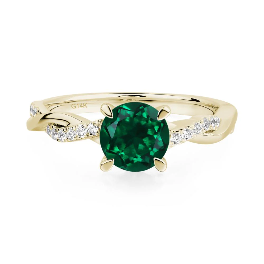 Emerald Twist Engagement Ring - Image 4