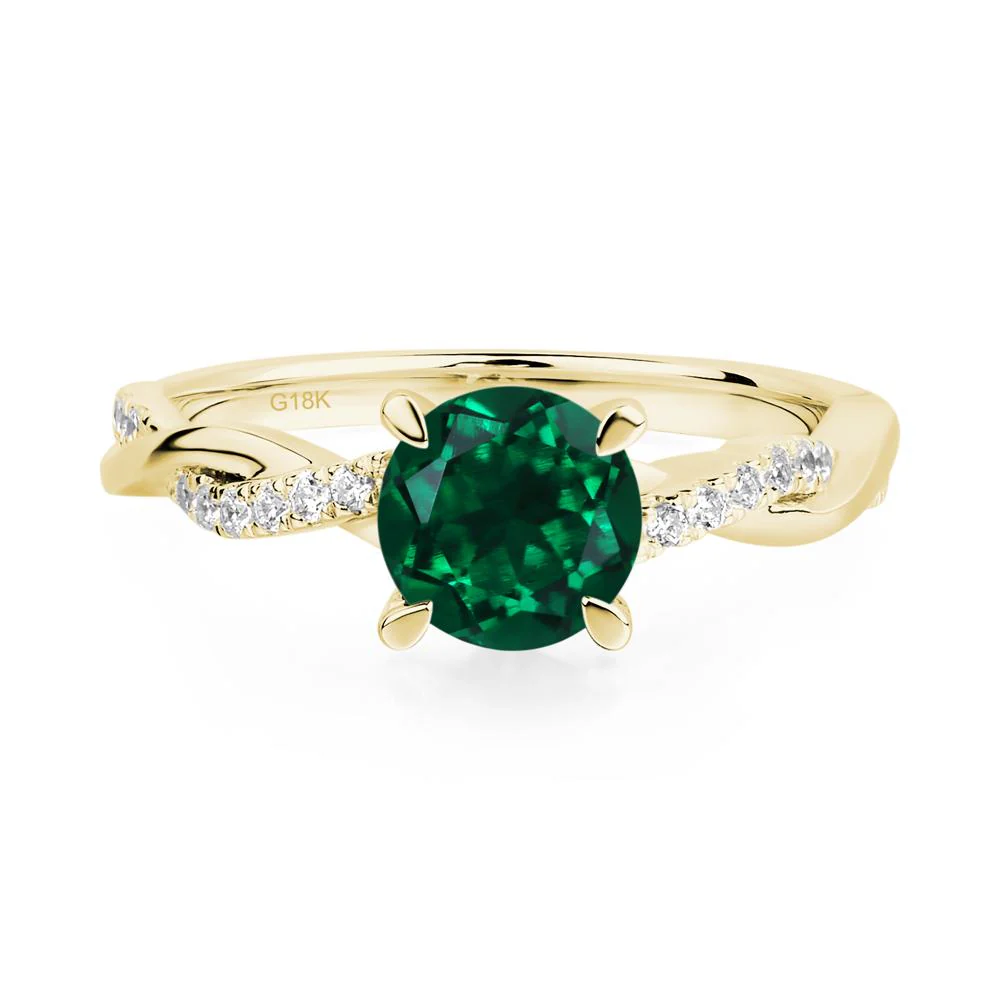 Emerald Twist Engagement Ring - Image 7