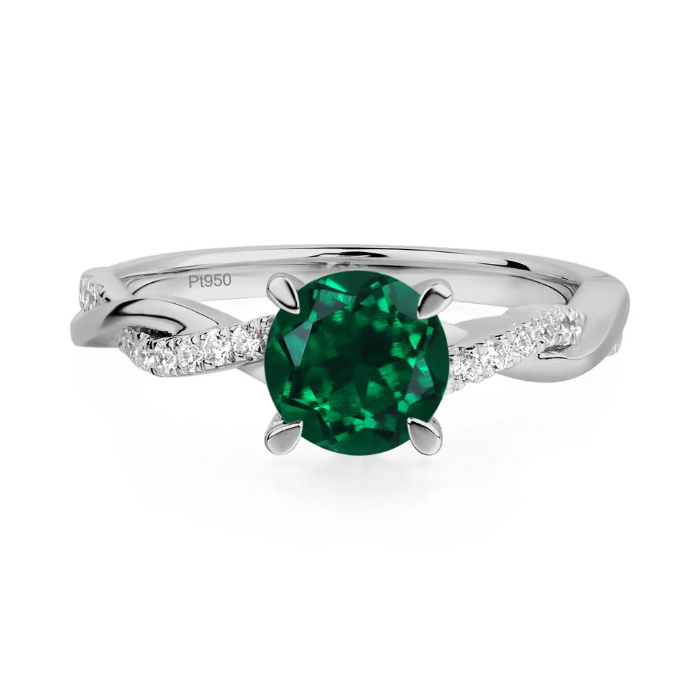 Emerald Twist Engagement Ring - Image 9