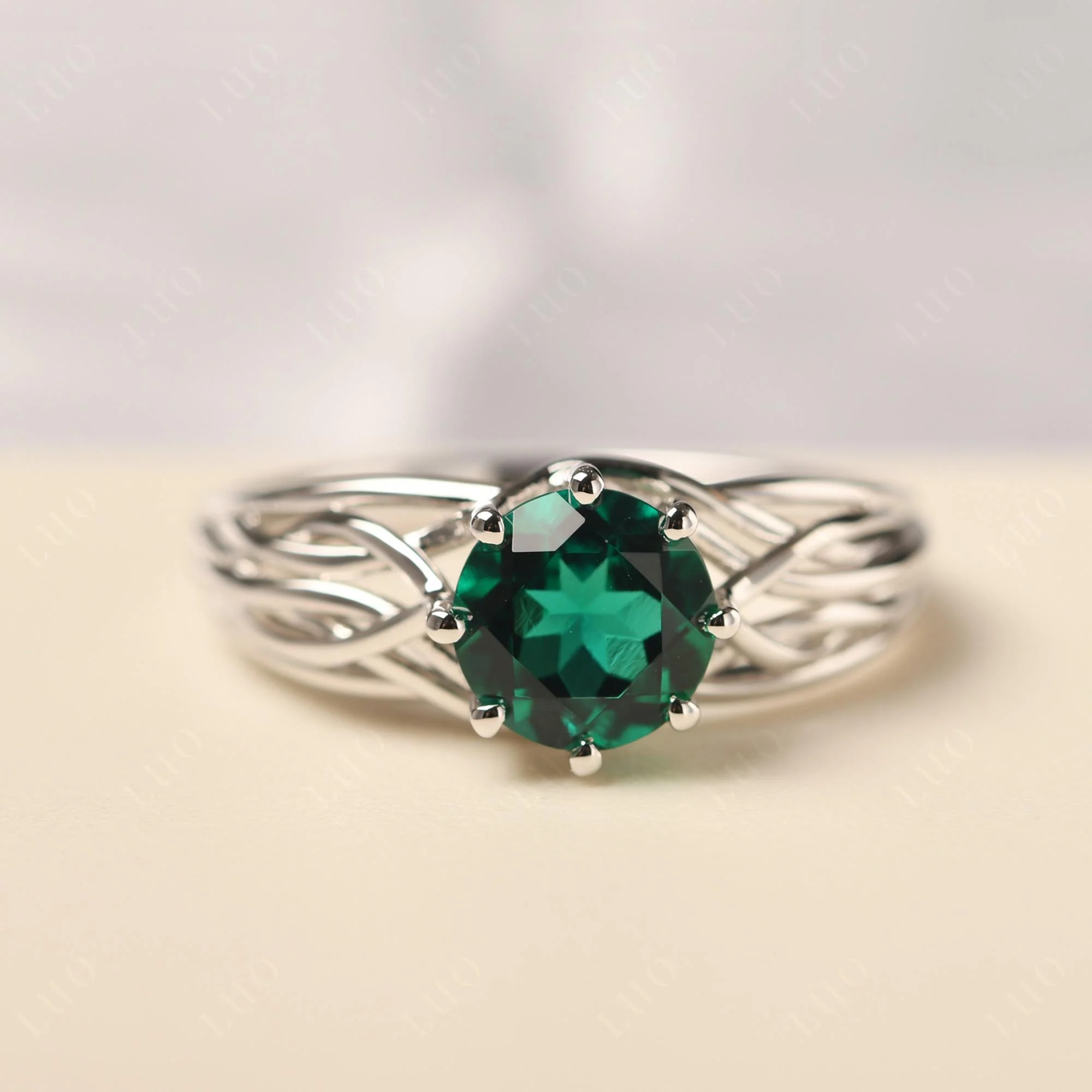 Emerald Intertwined Ring - Image 11