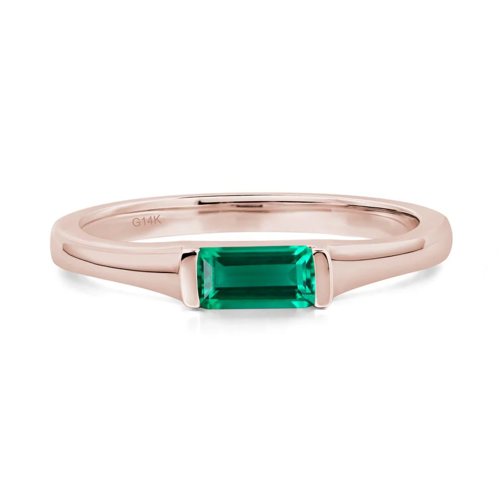 Emerald Baguette Ring