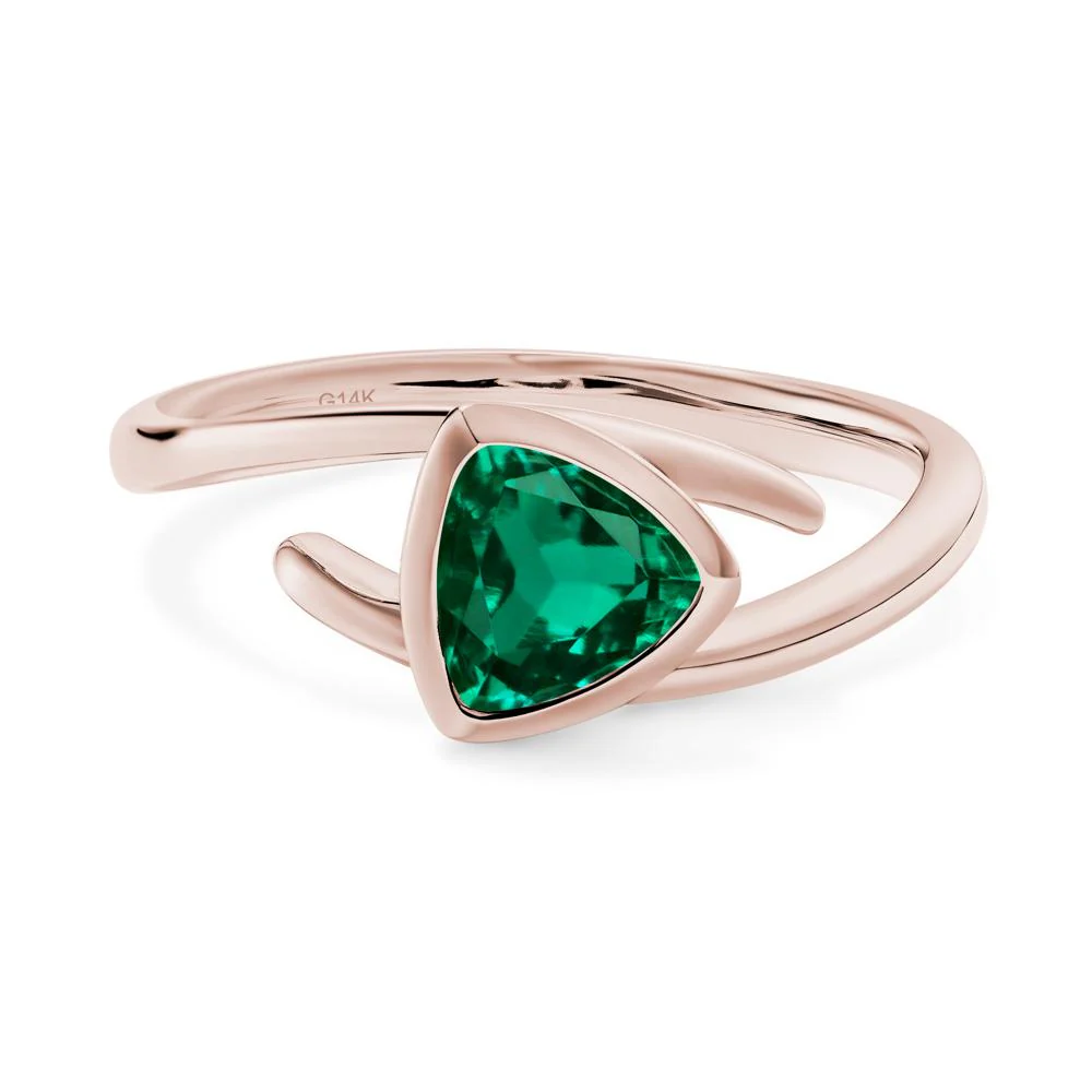 Bezel Set Emerald Ring - Image 2
