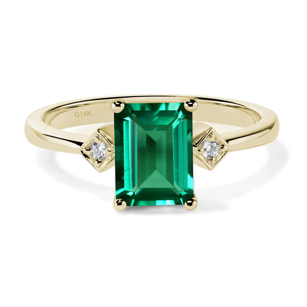 Emerald Cut Emerald Engagement Ring - Image 4