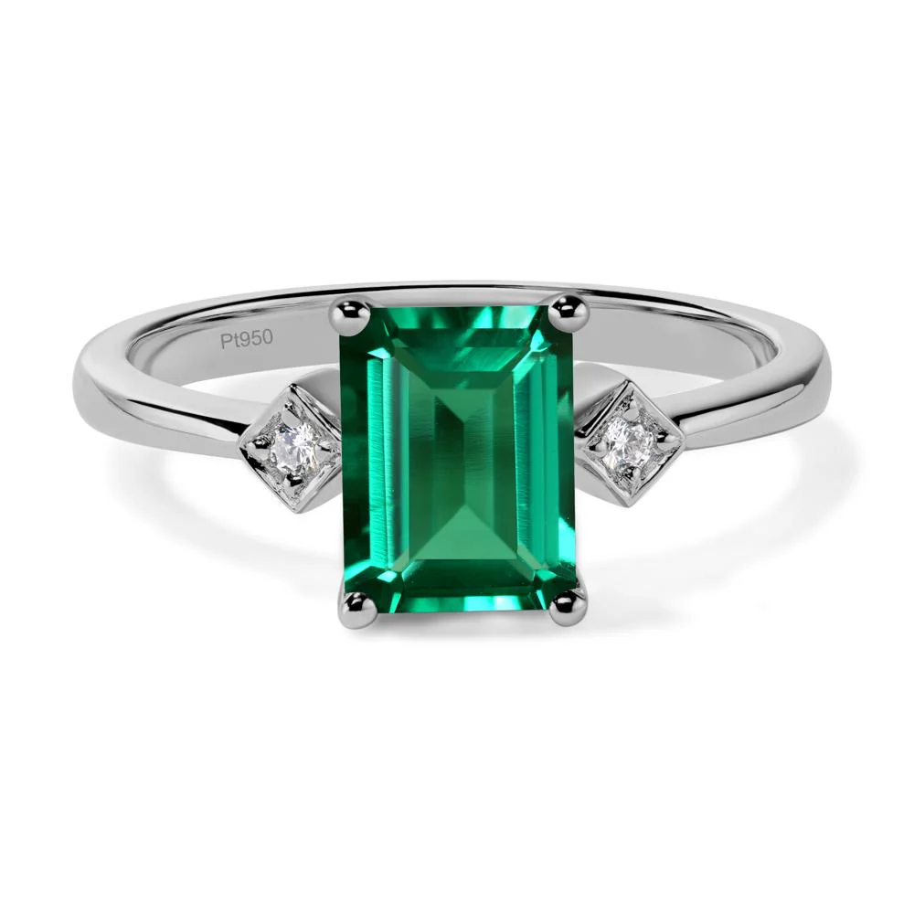 Emerald Cut Emerald Engagement Ring - Image 6