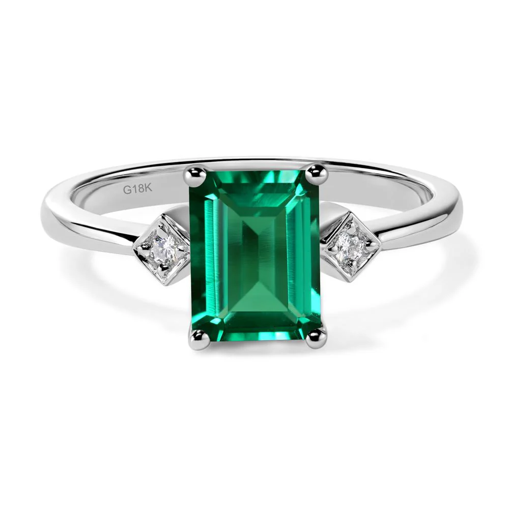 Emerald Cut Emerald Engagement Ring - Image 7