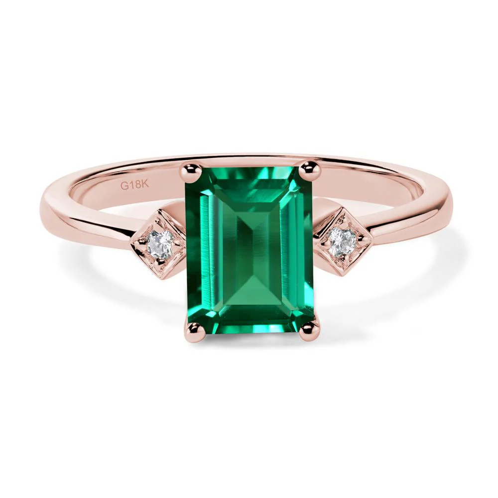 Emerald Cut Emerald Engagement Ring - Image 9