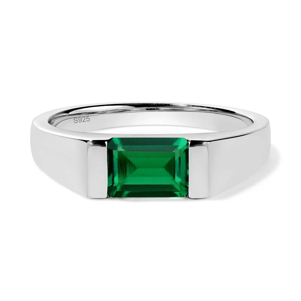 Emerald East West Emerald Cut Ring - Image 2