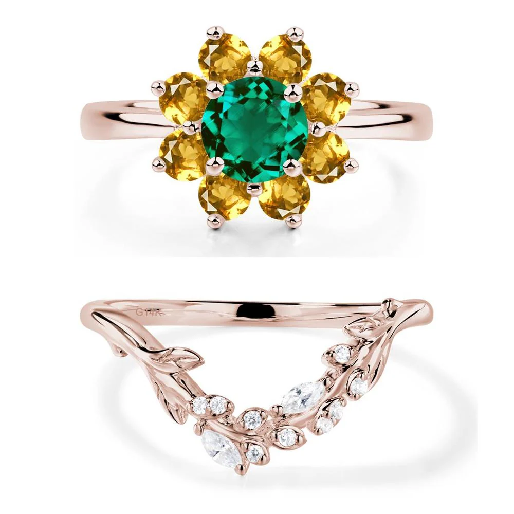 Emerald and Citrine Ring - Image 11