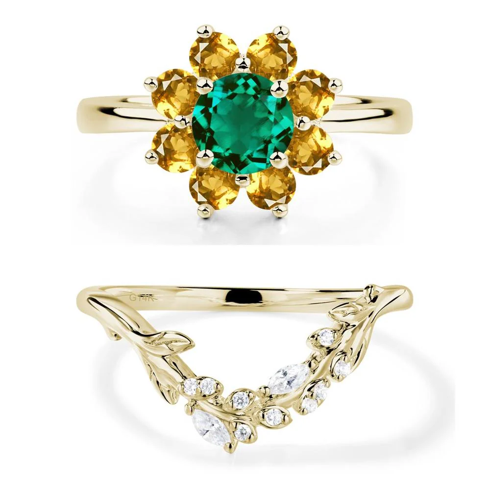 Emerald and Citrine Ring - Image 15