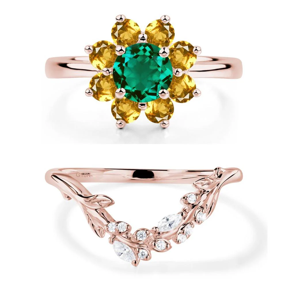 Emerald and Citrine Ring - Image 17