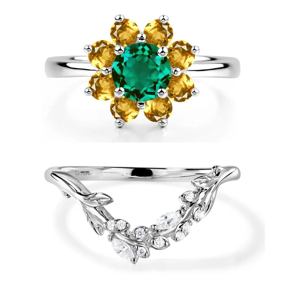 Emerald and Citrine Ring - Image 19