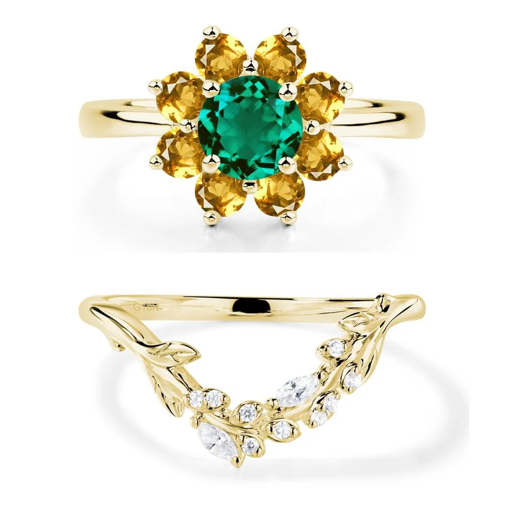 Emerald and Citrine Ring - Image 21