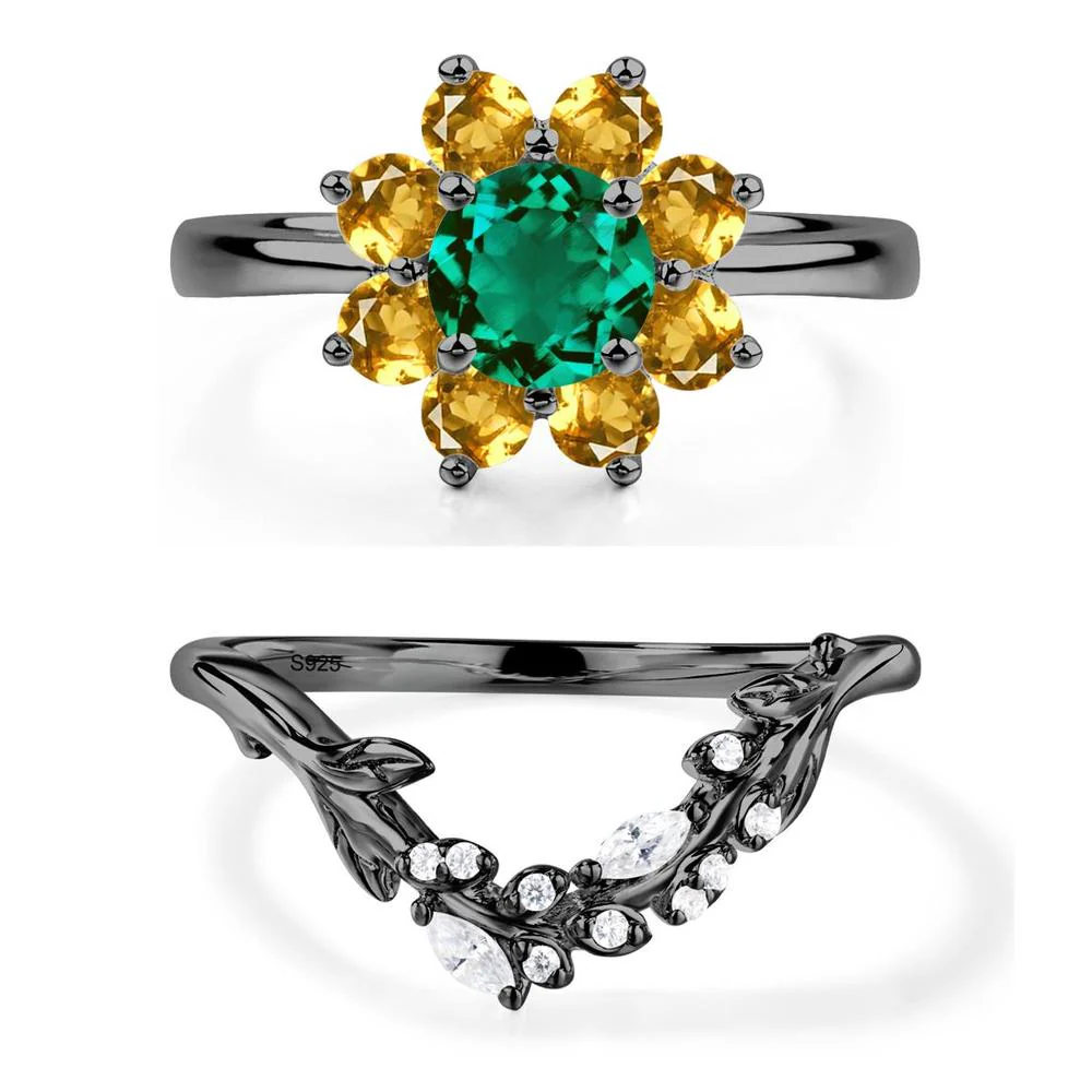 Emerald and Citrine Ring - Image 23