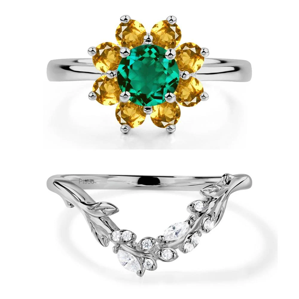 Emerald and Citrine Ring - Image 25