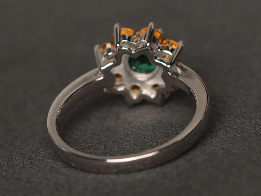Emerald and Citrine Ring - Image 31