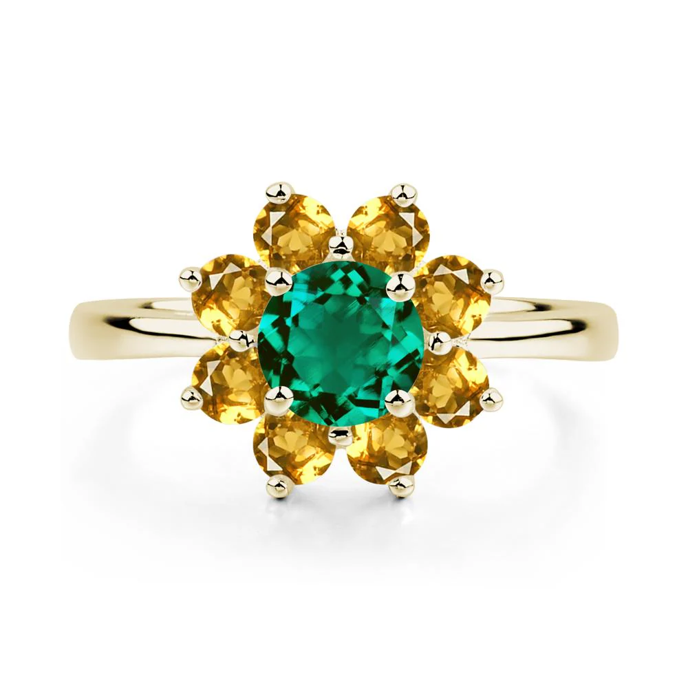 Emerald and Citrine Ring - Image 4