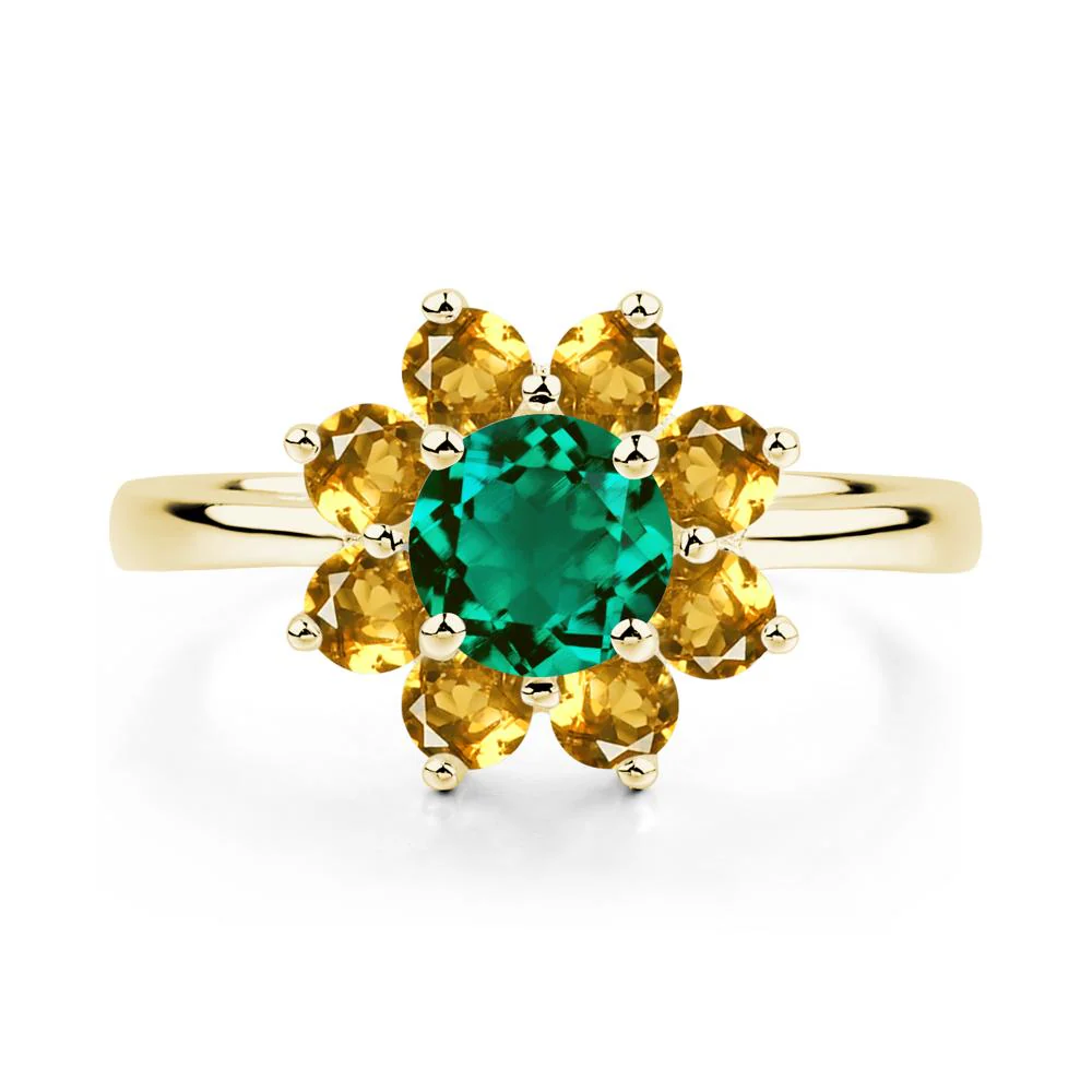 Emerald and Citrine Ring - Image 7
