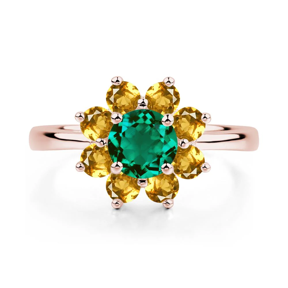 Emerald and Citrine Ring - Image 8