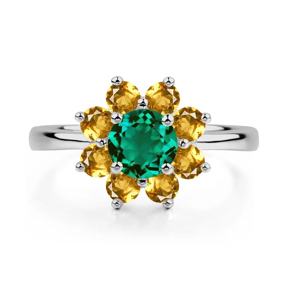 Emerald and Citrine Ring - Image 9
