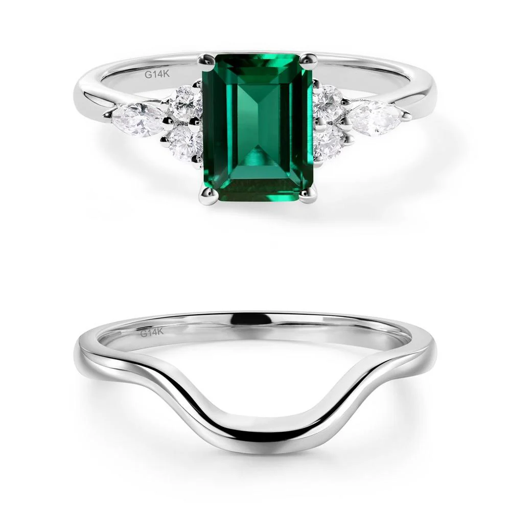Simple Emerald Cut Emerald Ring - Image 13