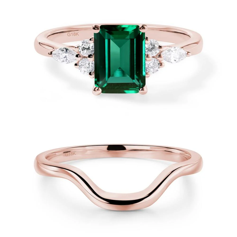 Simple Emerald Cut Emerald Ring - Image 17