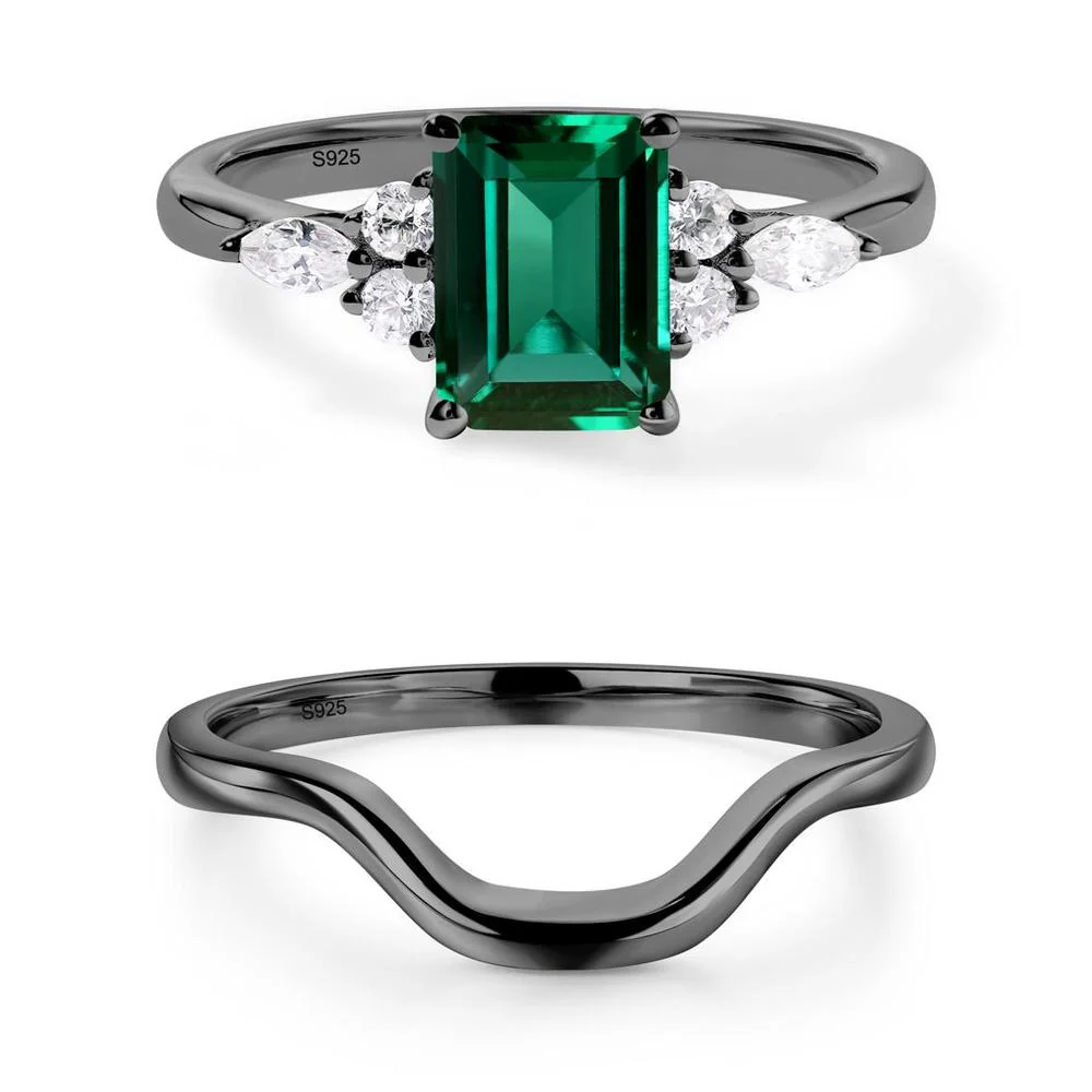 Simple Emerald Cut Emerald Ring - Image 21