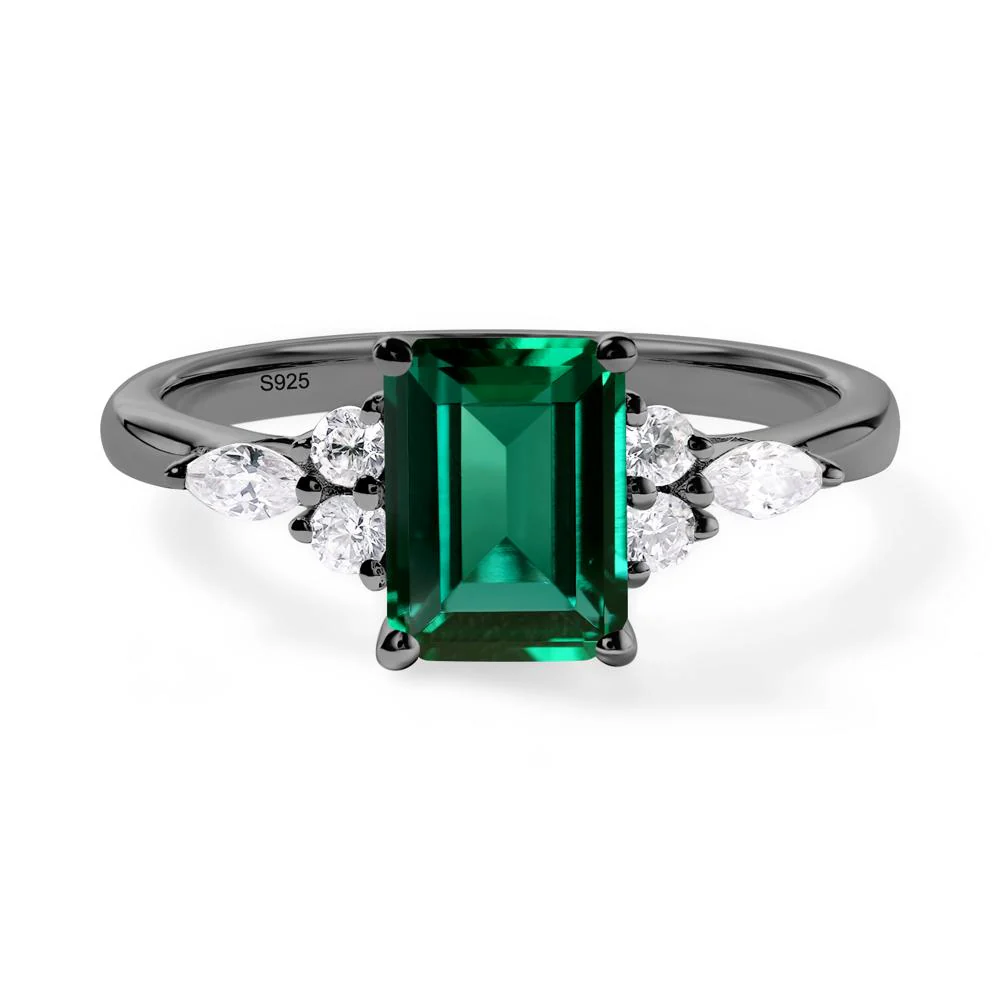 Simple Emerald Cut Emerald Ring - Image 6