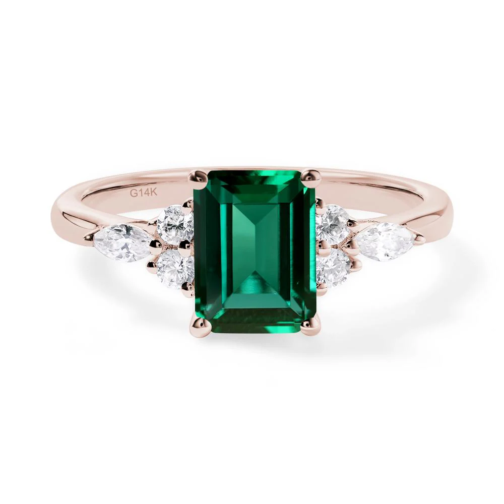 Simple Emerald Cut Emerald Ring - Image 8