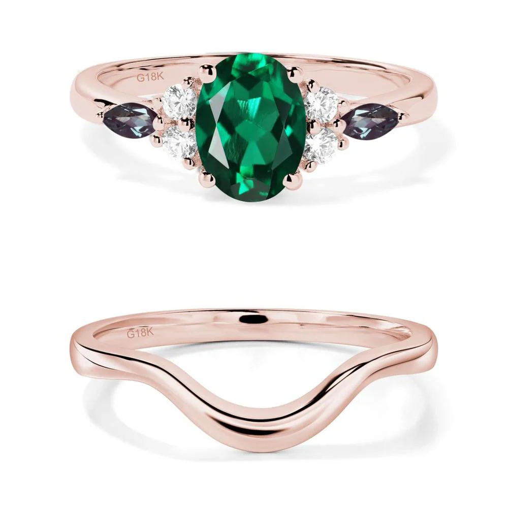Simple Oval Emerald Engagement Ring - Image 17